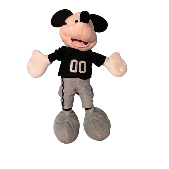 Disney Mickey Mouse Plush in Black and Gray - Picture 1 of 4